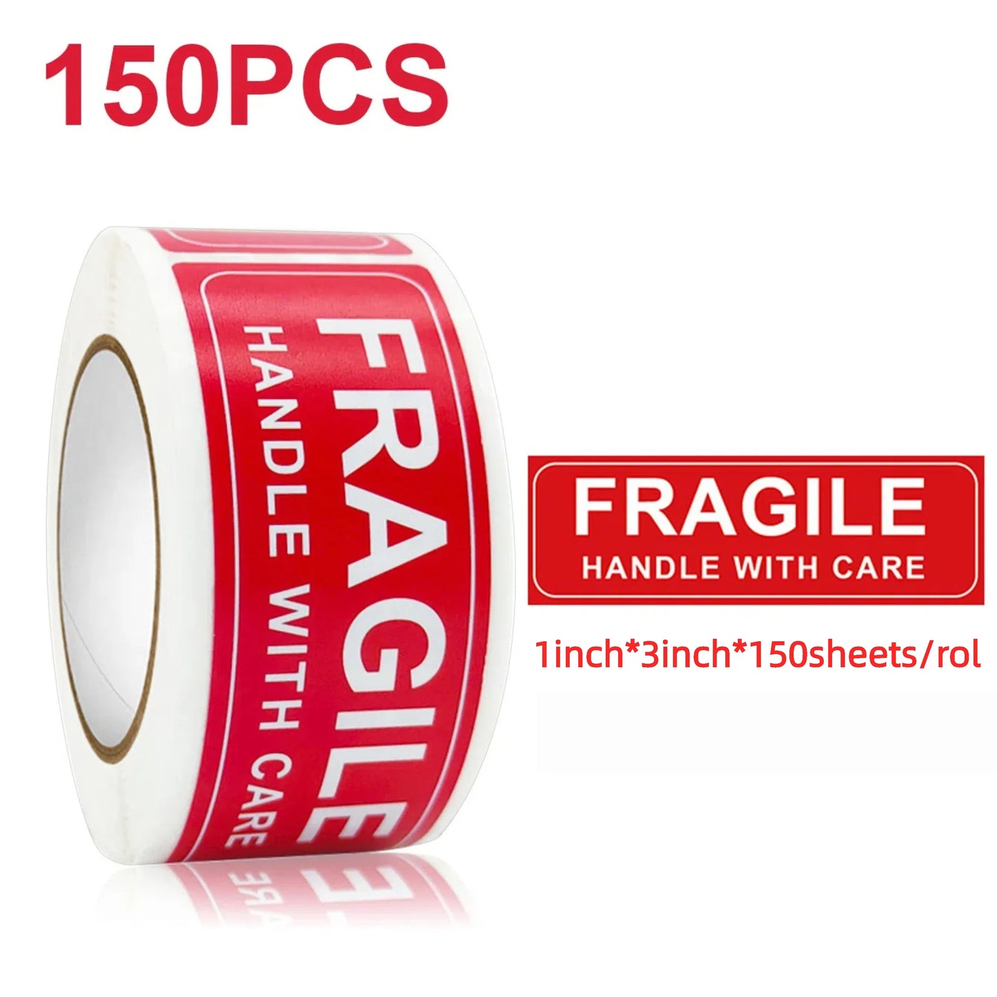 1000/500/150sheets/roll Fragile Label Stickers Handle With Care Warning Signs Careful shipping Tags sticker