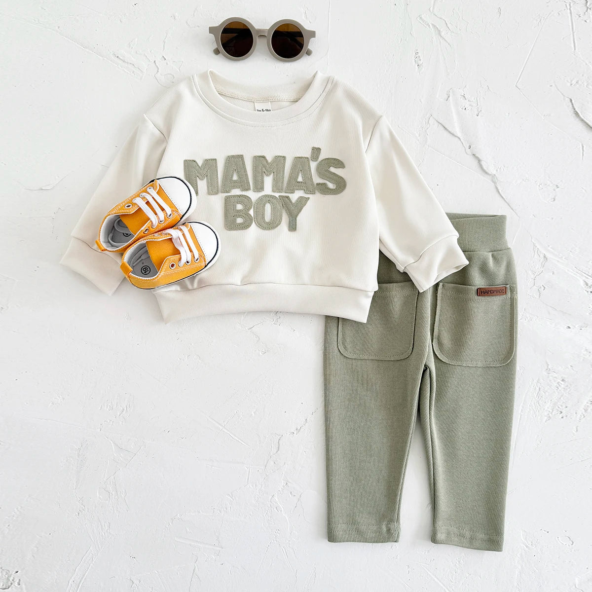 Baby Boy Clothes MAMA'S BOY Sets New Baby Girl Infant Outfit Sweatshirt Top Pants 2Pcs Long Sleeve Thicken Winter Infant Suit