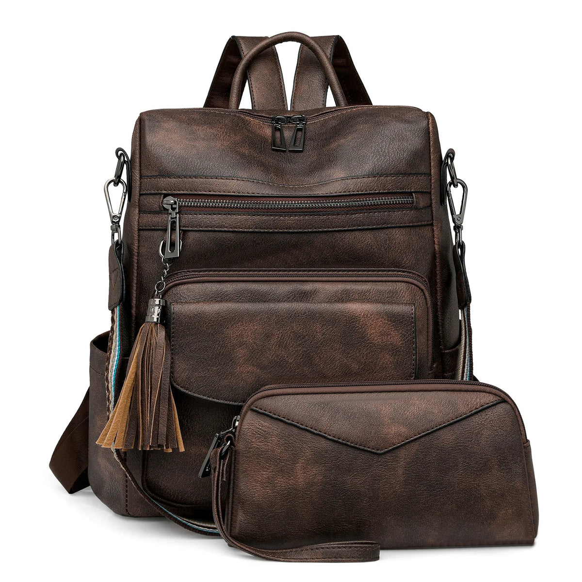 Winter Women's Backpack European Retro Two-shoulder Bag Luxury PU Composite Bag Commuter Single Shoulder Bag Leisure Travel Bags