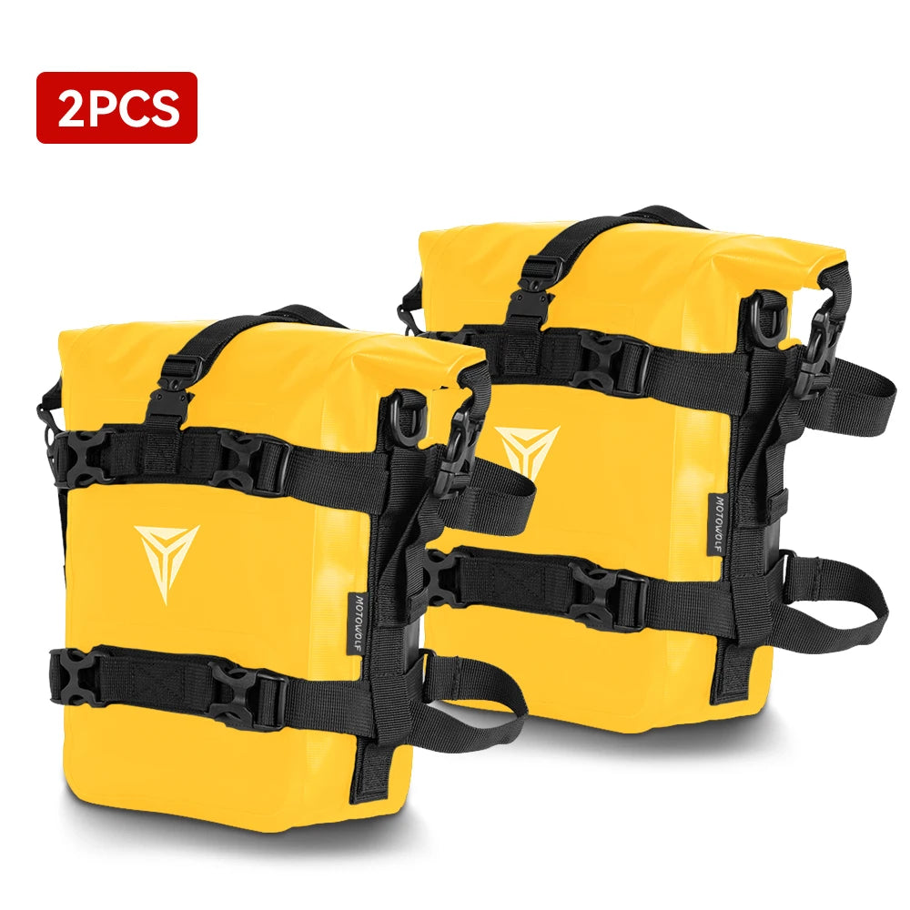 Outdoor Tank Side Bag Motorcycle Saddle Bag Tool Pack Crash Bar Bag Waterproof Moto Bumper Dry Bag 8L Large Capacity For 1250 GS