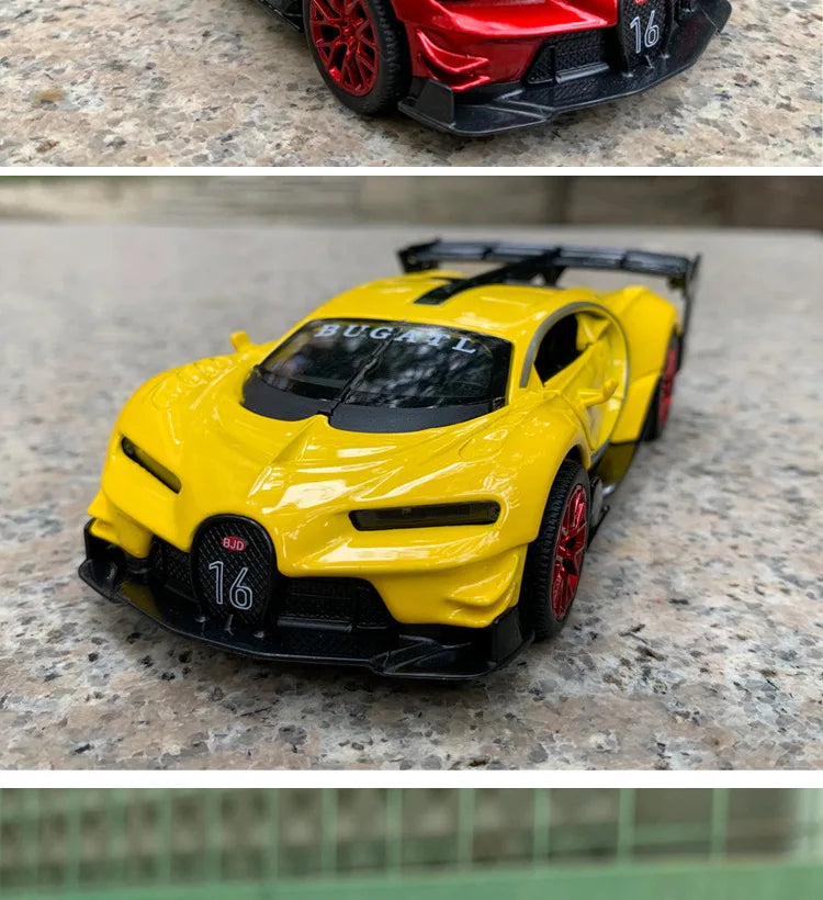 1：32 Bugatti Vision Gt Metal Alloy Car Model Diecast & Toy Vehicles Car Model High Simulation Miniature Scale Childrens Toy Gift