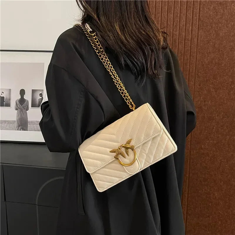 2026 high-end luxury women's handbag elegant leather handbag fashionable crossbody bag retro shoulder bag