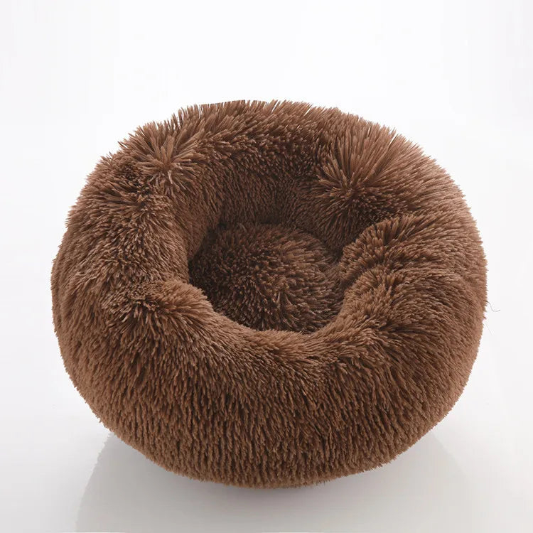 Home Plush Pet Nest Winter Cat Nest Dog Nest Warm Detachable and Washable Round Cat Nest Pet Bed Seasonal Universal Decoration