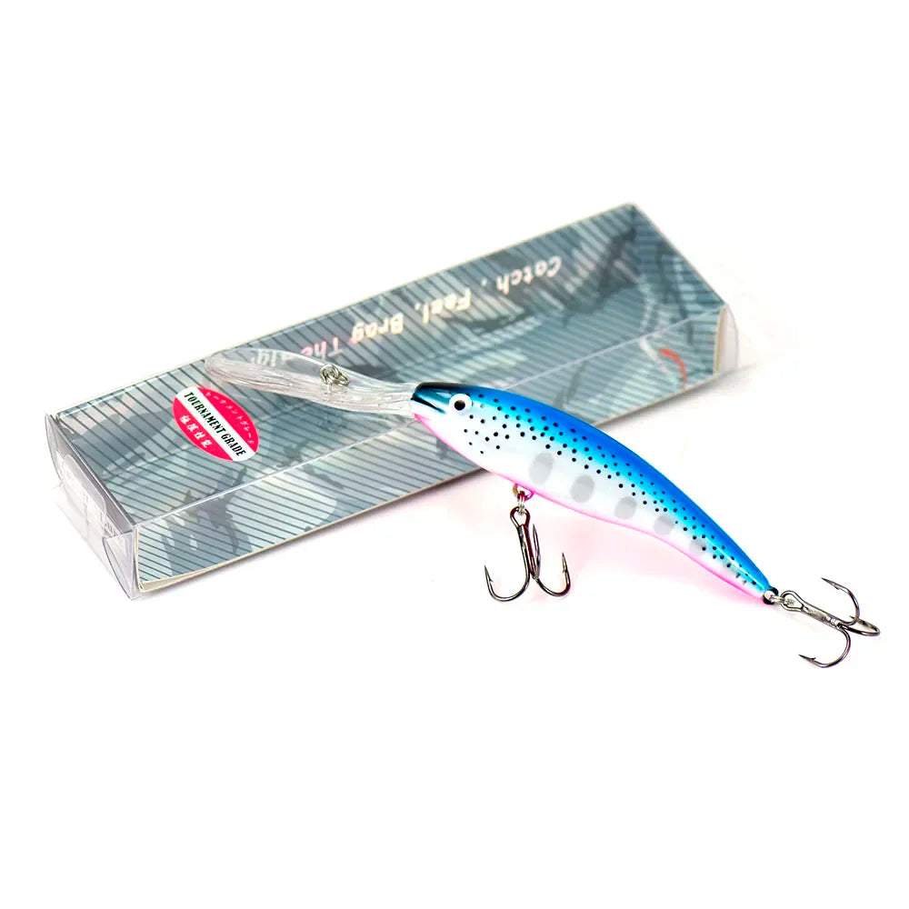 Countbass Deep Tail Wobbler Floating Diving Depth 9M Crankbait Fishing Lures, 110mm 22g