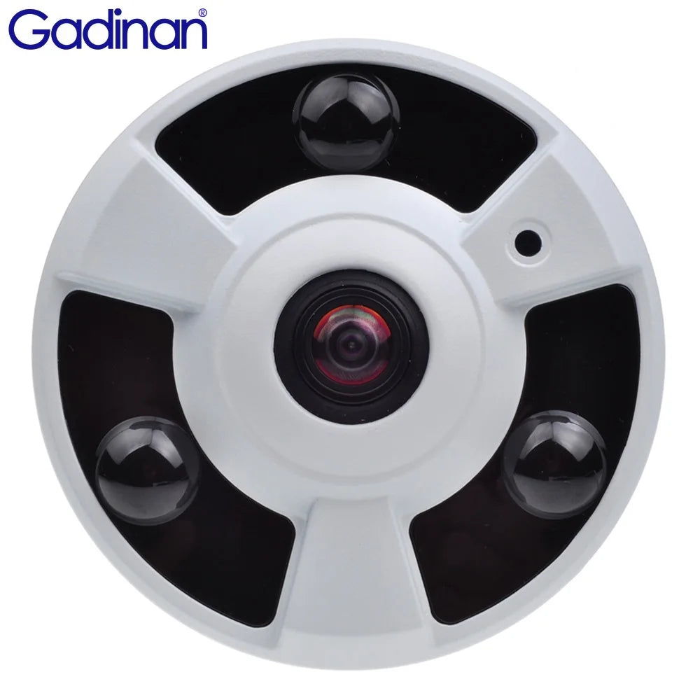 Gadinan Indoor AHD 5MP Camera 1.7mm Lens 360 Degree View Panorama Security Camera FishEye IR 10m Metal
