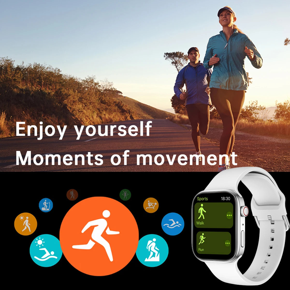 2025 Smart Watch 1.83" HD Screen Bluetooth Call Heart Rate Monitoring 120+ Sports Modes Waterproof for Men Woman Smartwatch Gift