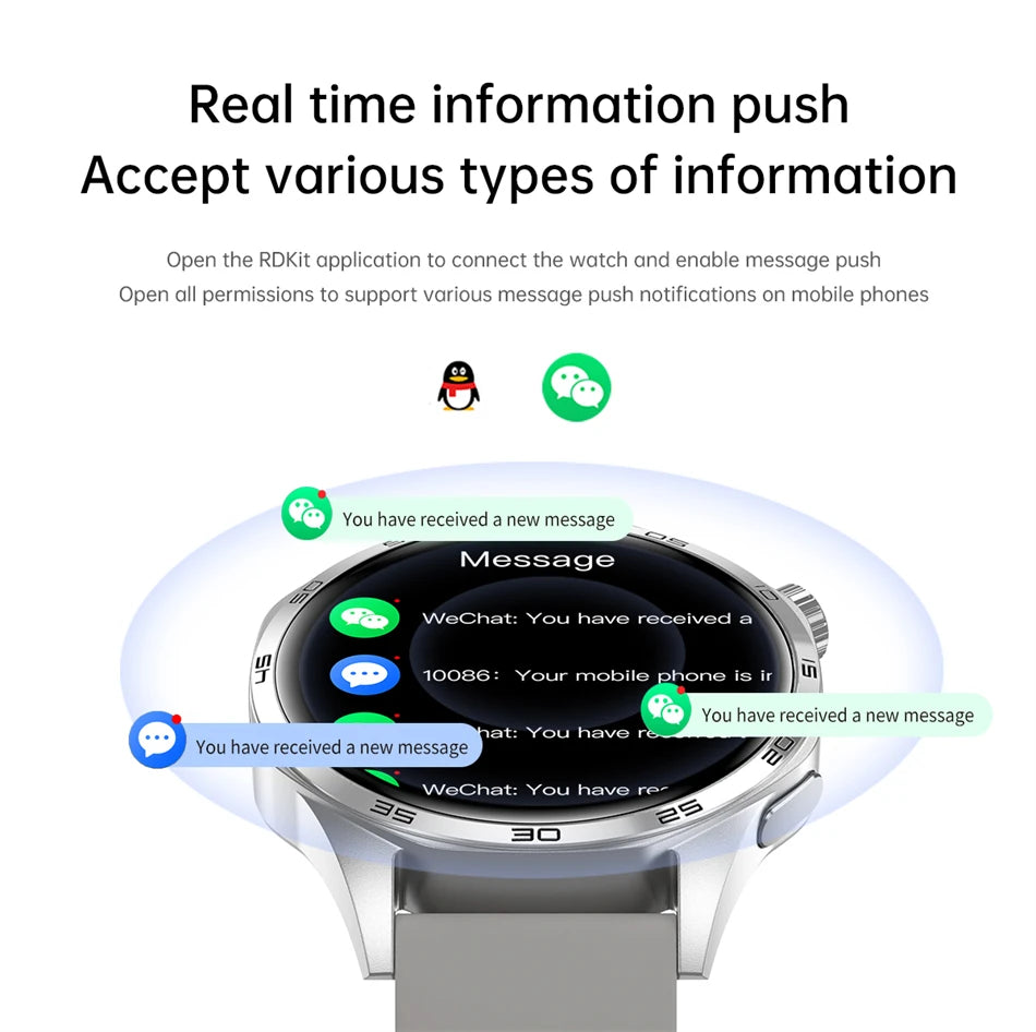 2025 New Mens Smart Watch 360 * 360 Bluetooth Call Smartwatch AMOLED Screen GPS Smart Watches NFC Waterproof Smart Watch for Men