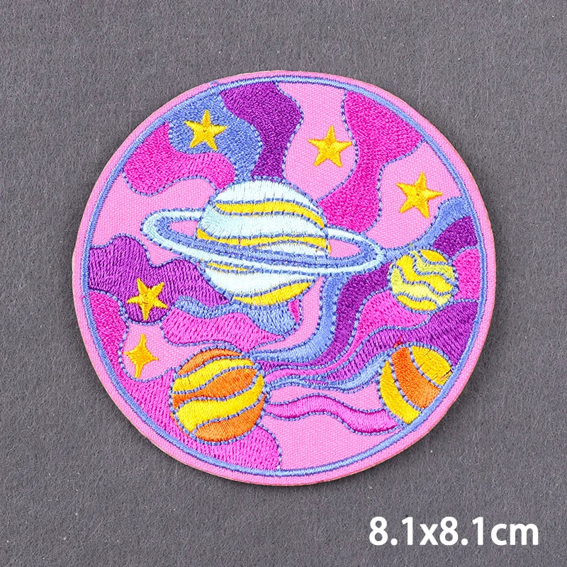 Mandala Iron On Patches For Clothes DIY Embroidery Applique Fusible Patch Ironing Stickers Letters Patch For Jacket Badge