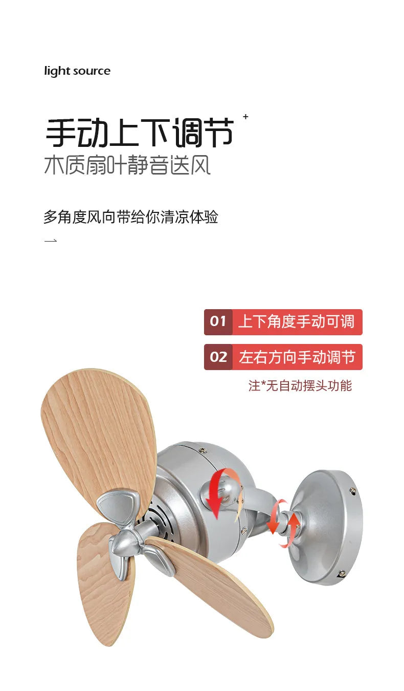 Creative Shaking Head Ceiling Fan 16 Inch Mini Living Room Bar Balcony Corridor Ceiling Wall Dual Purpose Fan Wall Mounted Fans