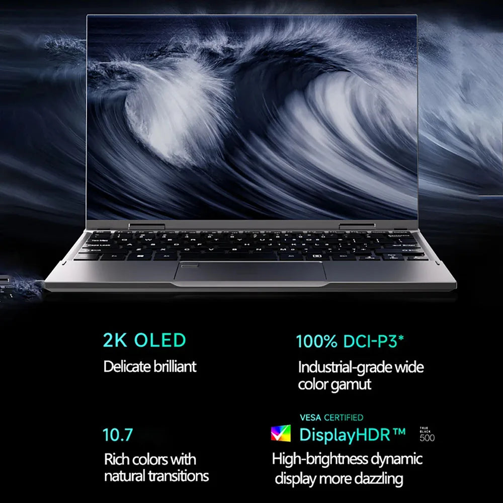 NEW 10.9 Inch 360° Fold Mini Laptop Intel N95 Touchscreens 16GB DDR5 Computer Notebook 2TB SSD Backlit Keyboard Tablet Laptop
