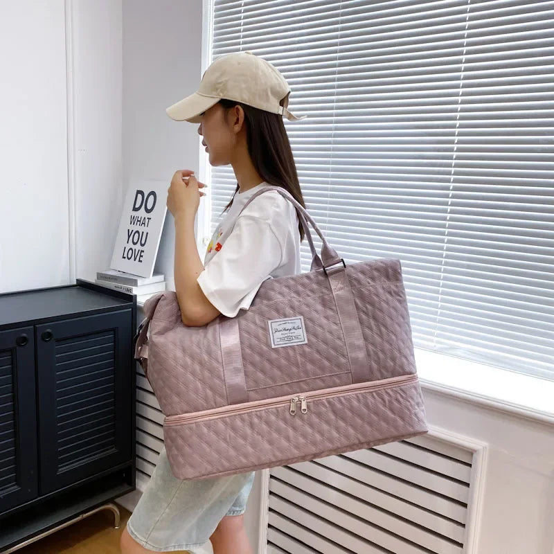 Lightweight Luggage Bag, Large Capacity Travel Duffle Bag Gym Tote Bags, Shoulder Weekender Overnight Bag