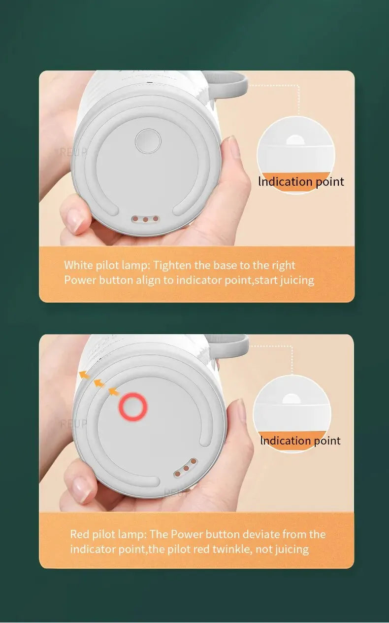 Wireless Charging 4 Blades Electric Juicer Mini Portable Blender Fruit Mixers Extractors Multifunction Juice Maker Machine