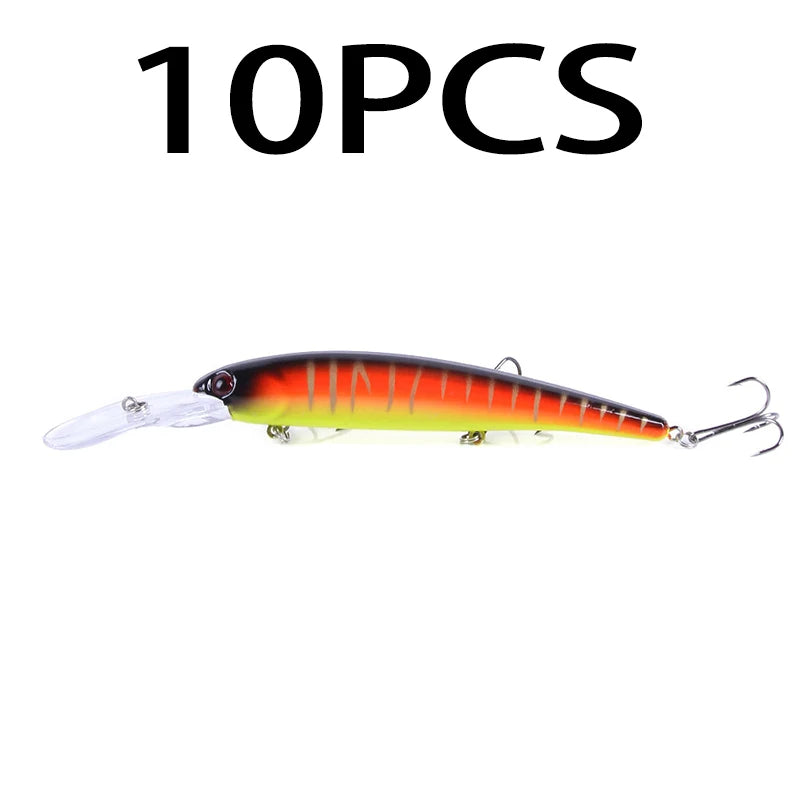 1pcs 16cm 20g Deep Diving Large Minnow Wobbler Lure Artificial Hard Bait Crankbait Bass Pike Perch Walleye Fishing Tackle