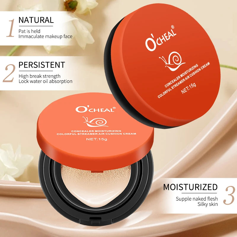 OCHEAL Whitening BB Cream Foundation Cream for Face Makeup Concealer Air Cushion for Girl Make Up Facial Beauty Original Makeup