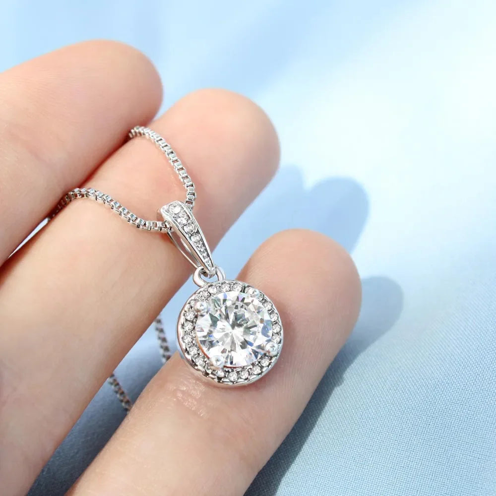 French To My Mom Mother Gift Necklaces From Daughter Timeless Love Pendant Necklace Fashion Women Birthday Silver Color With Box