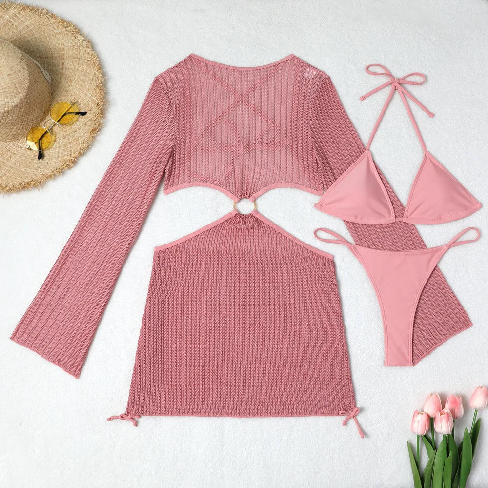 2026 Sexy Bikinis Female Swimsuits Women's Three-Piece Swimwear Beach Swim Wear Bathing Suits Brazilian Bikini Set Pool Bather