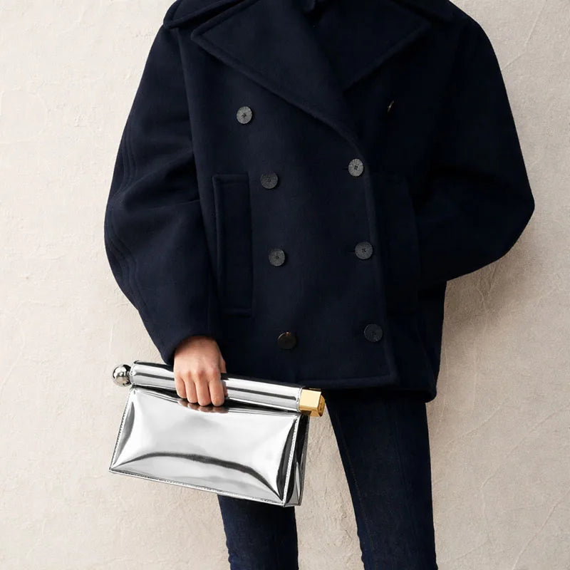 Luxury Designer Handbag for Women New Fashion Take-out Clutch with Metal Dreses Purses Prom Bag for Ladies Crossbody Bag