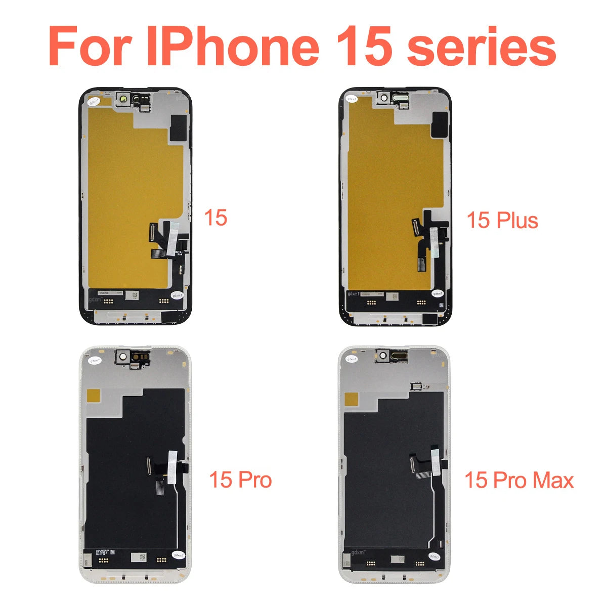 RJ Series SOFT OLED For iPhone 13 14 15 16 17 Pro Max Plus LCD Display Touch Screen Digitizer Assembly Replacement