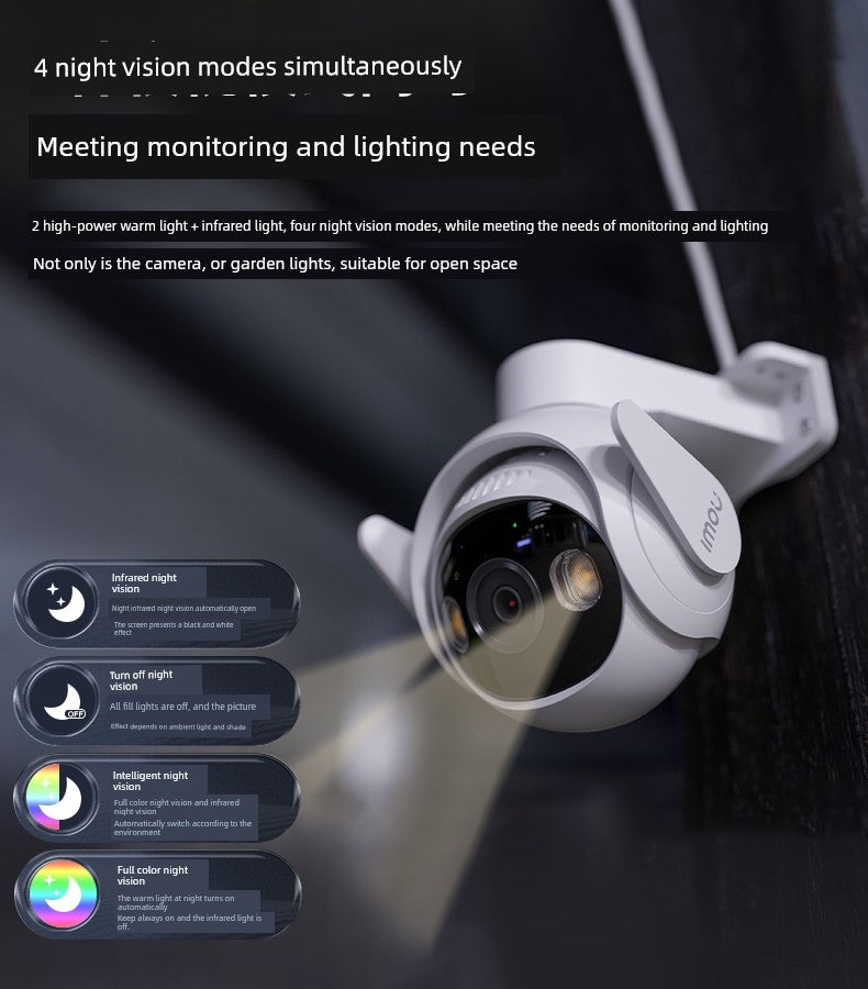 Lecheng Surveillance For Home Mobile Phone Remote Camera 360 Degrees No Dead Angle Outdoor HD Night Outdoor Video Camera Lens S7e