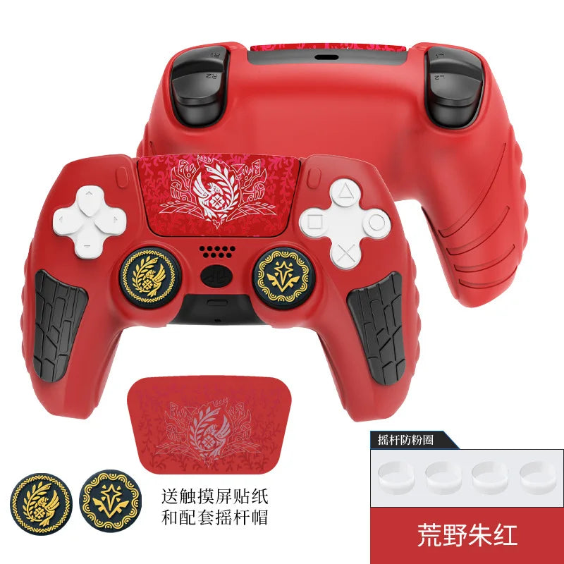 For PS5 Controller Anti-Slip Silicone Cover 30th Anniversary Limited Edition With Touch Screen Sticker For PS5 Controller Shell