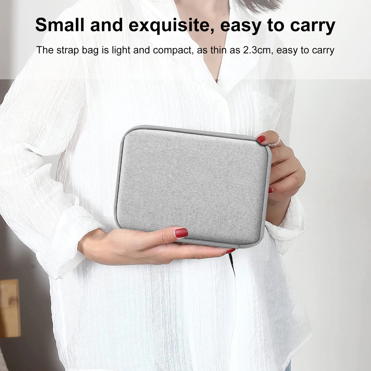HAWEEL Watch Band Organizer Bag Box Earphones / U Disk / Digital Cable SD Card Phone Adatper Storage Case  25.5 x 20.5 x 4.5cm