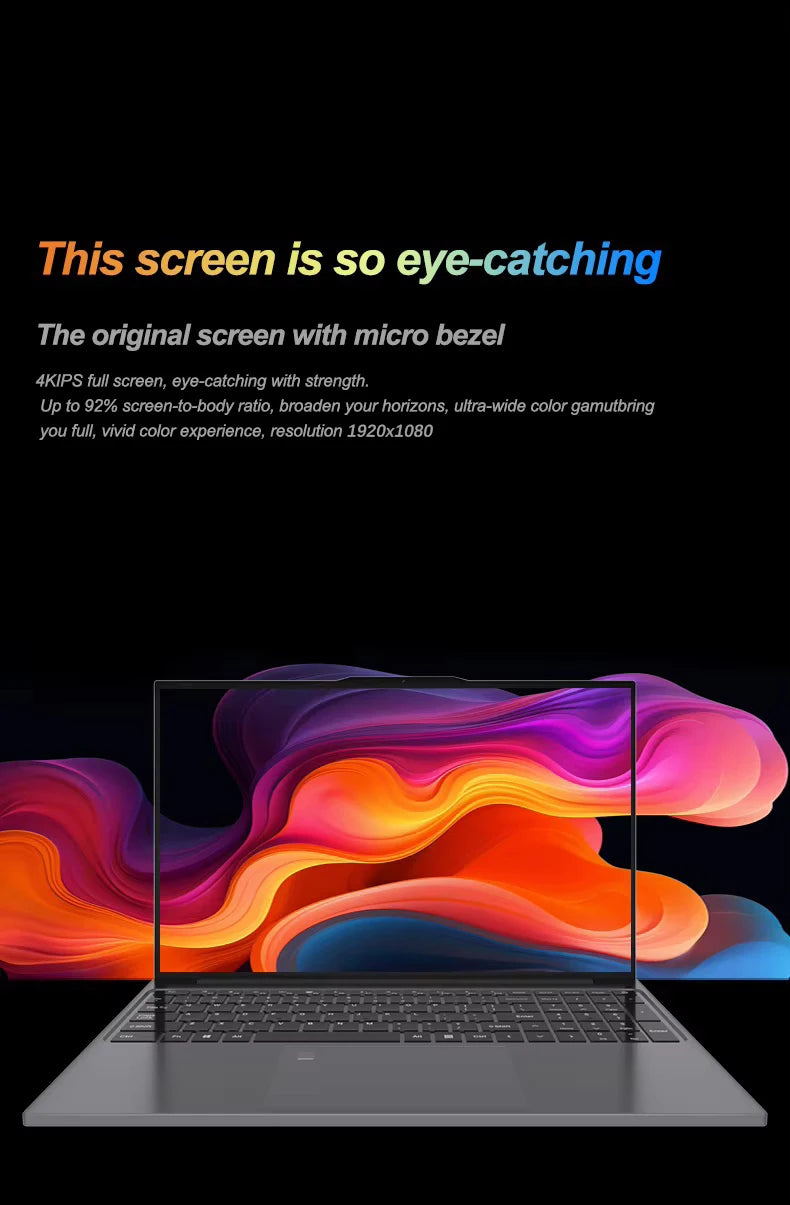 New I7 15.6' Laptop Computer PC Intel Core I7-1165G7 16GB RAM 1/2TB SSD Windows 11 Fingerprint Unlock Notebook Backlight Laptop