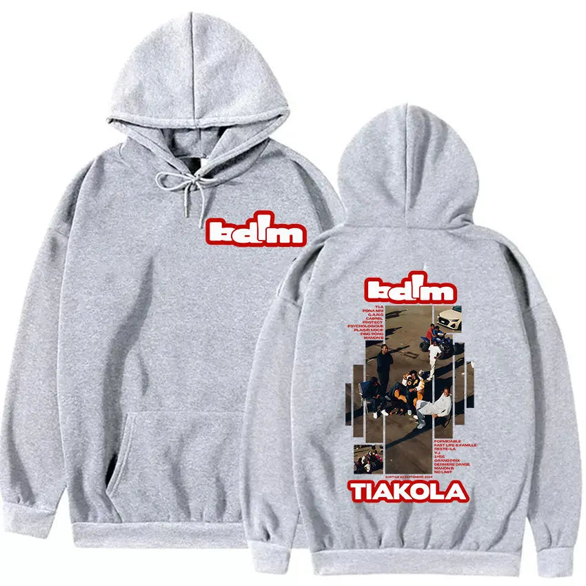 Rapper TIAKOLA Bdim Tour 2025 Album Merch Graphic Hoody Men's Fashion Oversized Sweatshirt Vintage Cozy Fleece Hoodie Streetwear