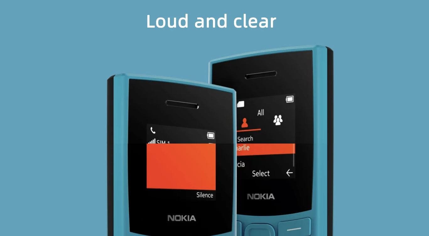 Nokia 105 4G 2023 Feature Phone Dual SIM Bluetooth 5.0 1450mAh FM Radio Call Recording with Hebrew Keyboard New And Original