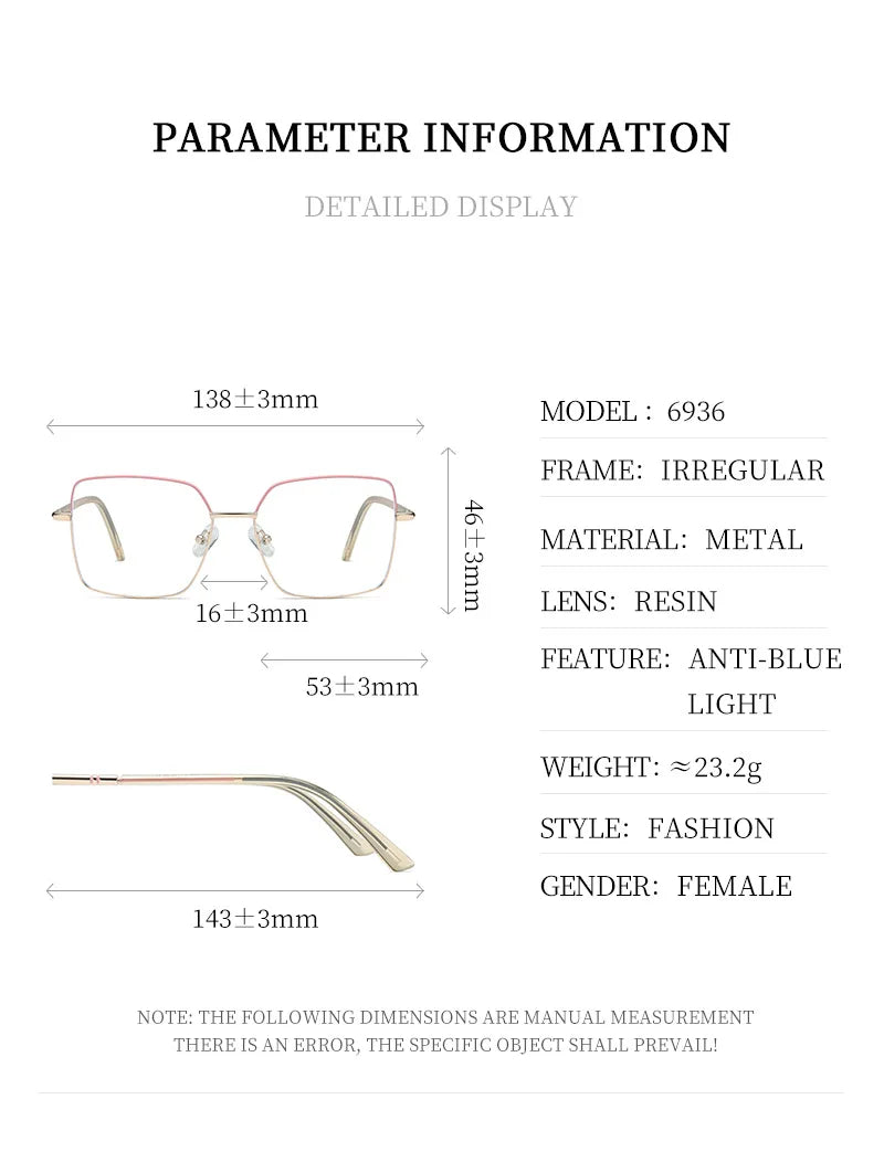 JMISUS Butterfly Prescription Glasses Woman Optical Eyeglasses for High-quality Metal Anti Blue Light Myopia Eyewear