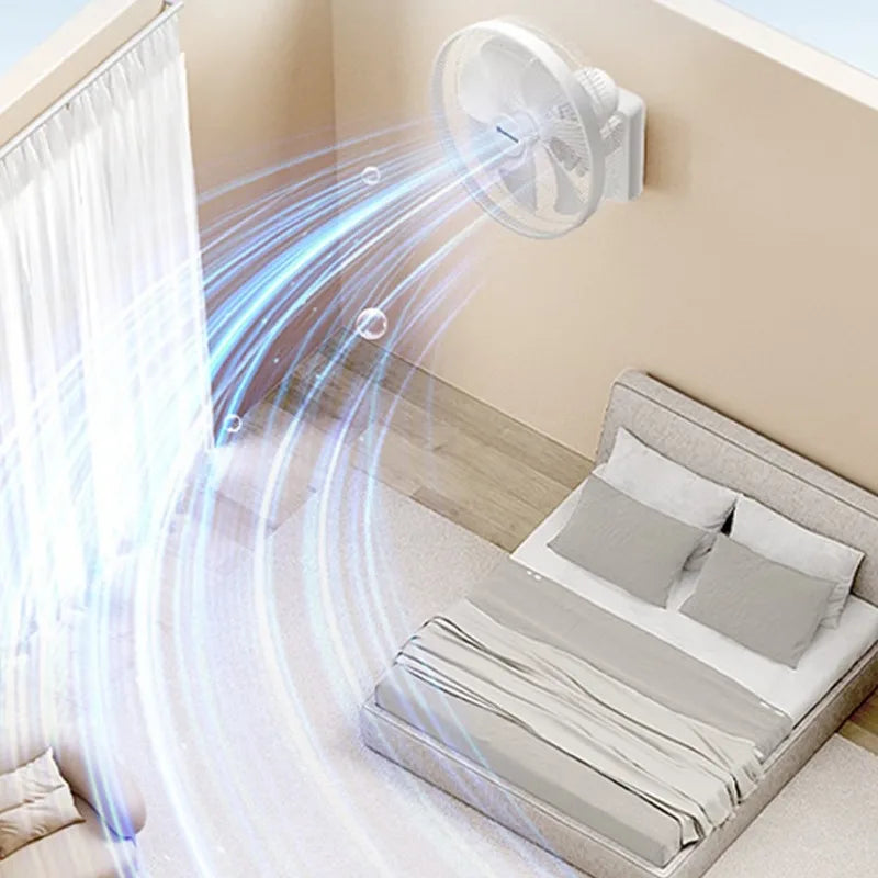Quiet 7-Blade Wall Mount Fan Remote Control Commercial Fan for Restaurant Canteen, Dorm and Industrial Spaces