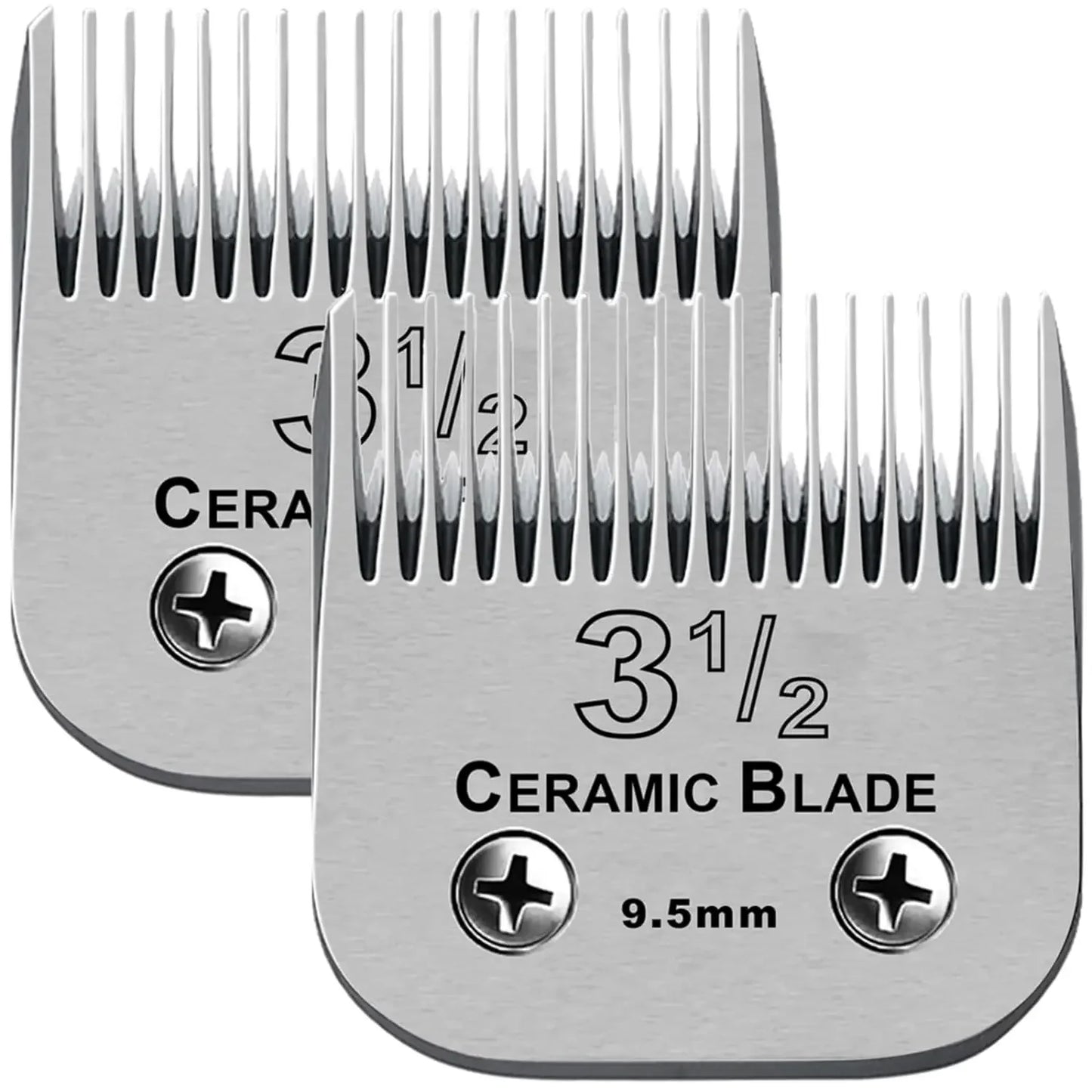2PC Detachable Pet Clipper Replacement Ceramic Blades Compatible with many Andis /Oster A5/Wahl KM Series Dog Clipper Trimmer