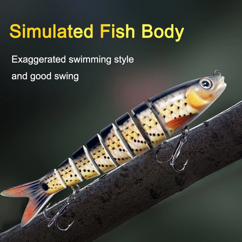 Fishing Lure Multi-Joint Fish Fishing Kit Slow Sinking Realistic Hard Lure Swimbait Freshwater and Saltwater for Bass Trout Lure