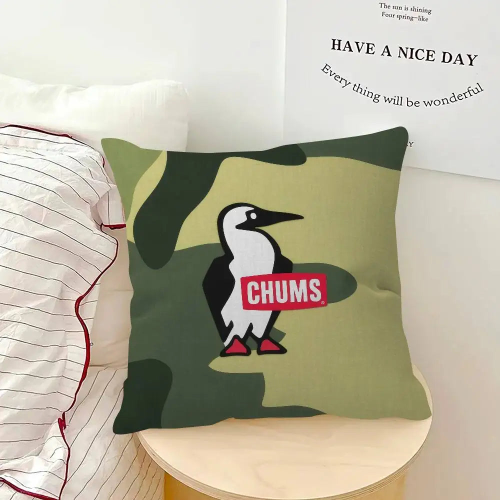 Fashion C-Chums-s Cushion  Decorative Polyester Throw Pillow Cover Square Suitable for Home Office Coffee Shop Decor