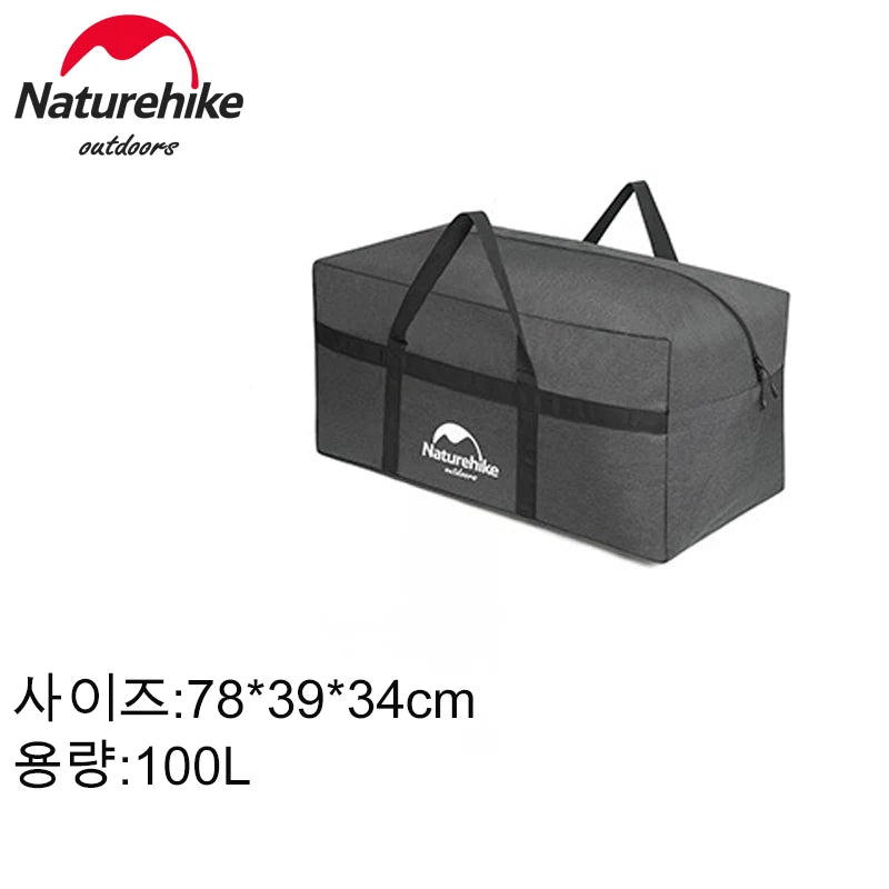 Naturehike Folding Large Capacity Storage Bags 45L 100L Carry Bag Camping Accessories Travel Bag for Family Outdoor Activities