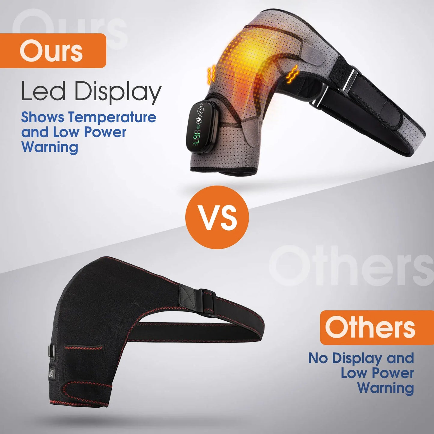 Electric Heating Shoulder Massage Belt Back Shoulder Brace Shoulder Support Adjustable Led Hot Compress Heating Shoulder Shawl