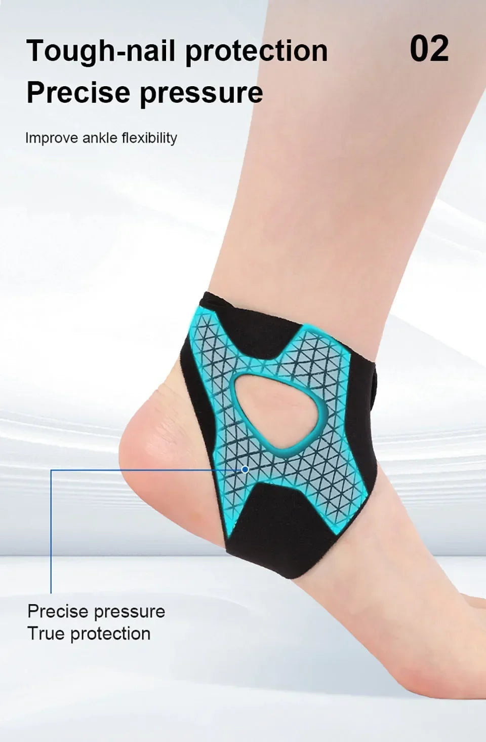 1-10pcs S/M/L  Adjustable Elastic Ankle Wrap Breathable Thin Heel Support Sports Compression for Running  Sprain Prevention