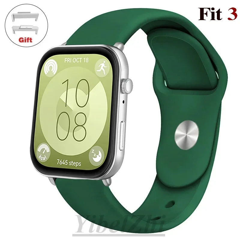 sport Band For Huawei Watch FIT 3 Strap smartwatch Silicone Official 1:1 correa for Huawei Watch fit3 2024 watchband Accessories