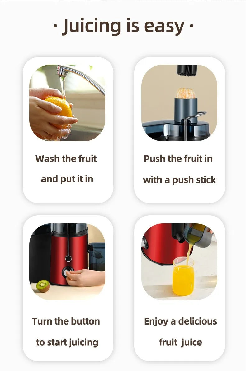 Strong Power Fruit Juicer 800W Centrifugal Juicer Easy To Clean Juice Extractor for Fruits Vegetables Portable Juicer Machine