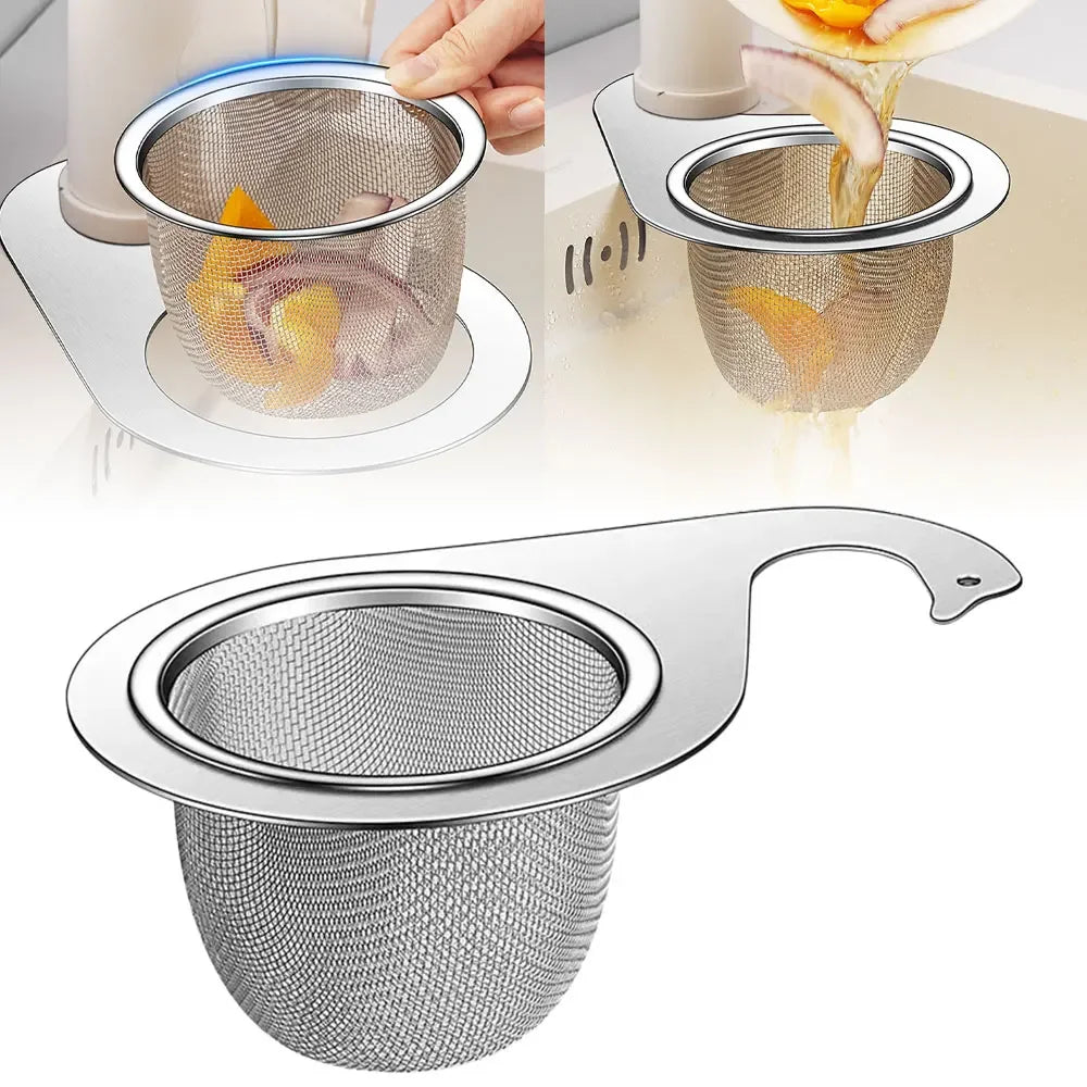 Stainless Steel Swan Sink Strainer Basket Removable Goosehead Storage Drainage Basket Goosehead Hanging Wet & Dry Drainage Racks