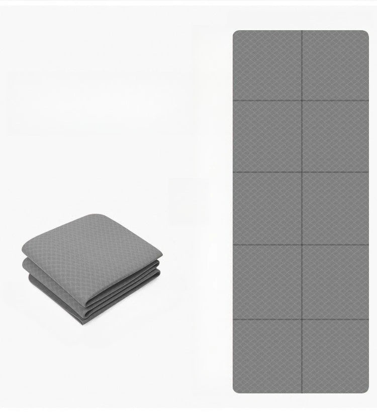 TPE Folding Yoga Mat Sports Anti Slip Shock-absorbing Fitness Folding Mat High-density 6mm Portable Belt Wear-resistant Rest Mat