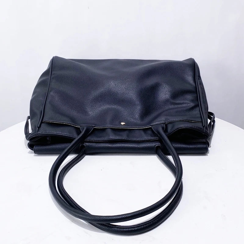 Briefcase Tote Bags For Women Luxury Designer Handbag And Purses 2025 New In PU Grain Multi-compartment Design Underarm Shoulder