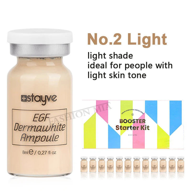 Korea Stayve BB Cream Glow Skin Booster Ampoule Kit Niacinamide/Salmon DNA  Face Foundation Moisturizing Cream Skin Care Beauty