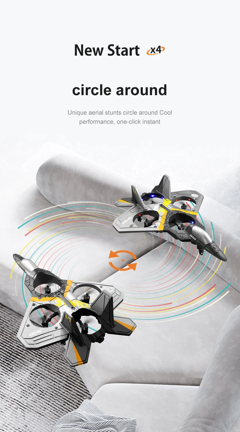 Mini Drone Rc Plane Aircraft 2Ch Remote Control Airplane Stunt Rolling Fighter Model Glider Foam Dron Children's Toys for boys