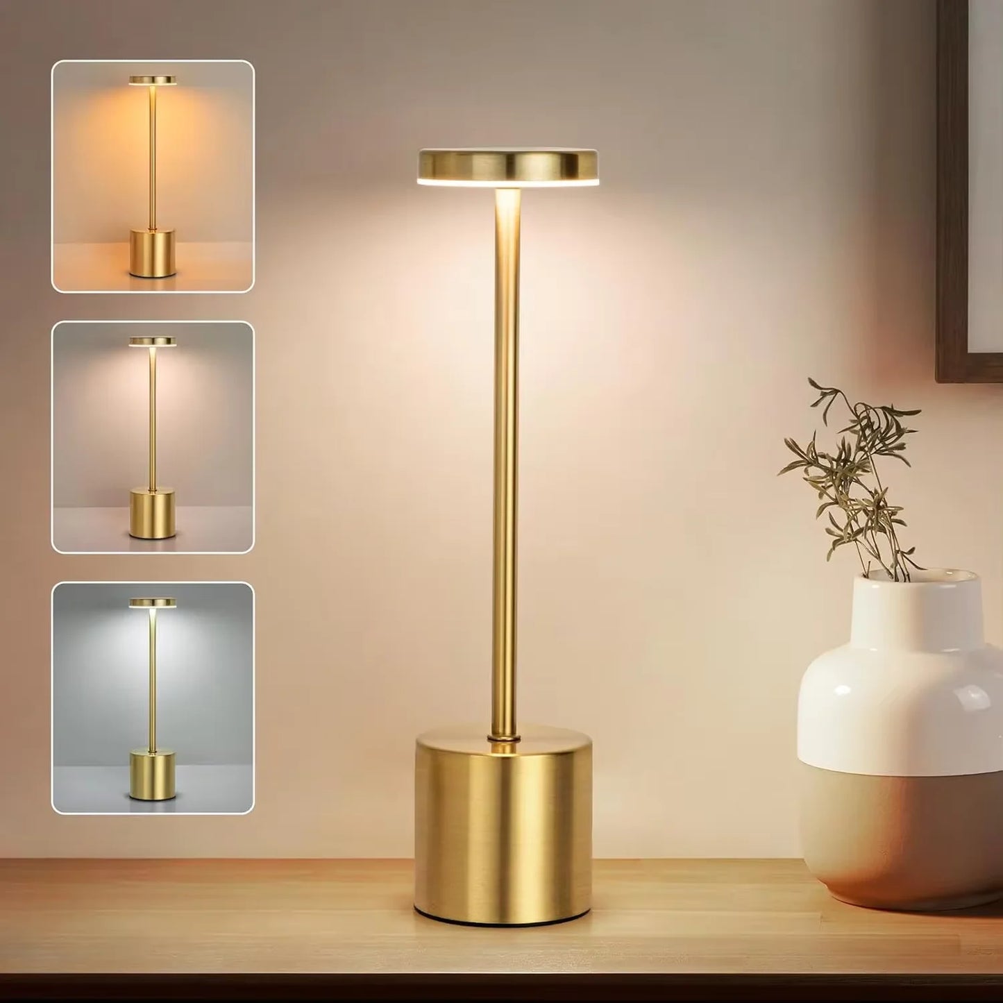 Retro Desk Lamp Warm White Light USB-C Fast Charge USB-C Fast Charge Waterproof Dimmable Gift Idea Table Bedside Lamp Home Decor