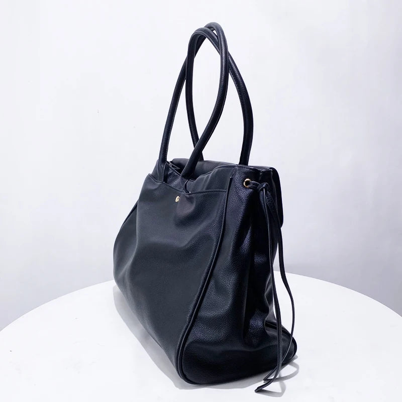 Briefcase Tote Bags For Women Luxury Designer Handbag And Purses 2025 New In PU Grain Multi-compartment Design Underarm Shoulder