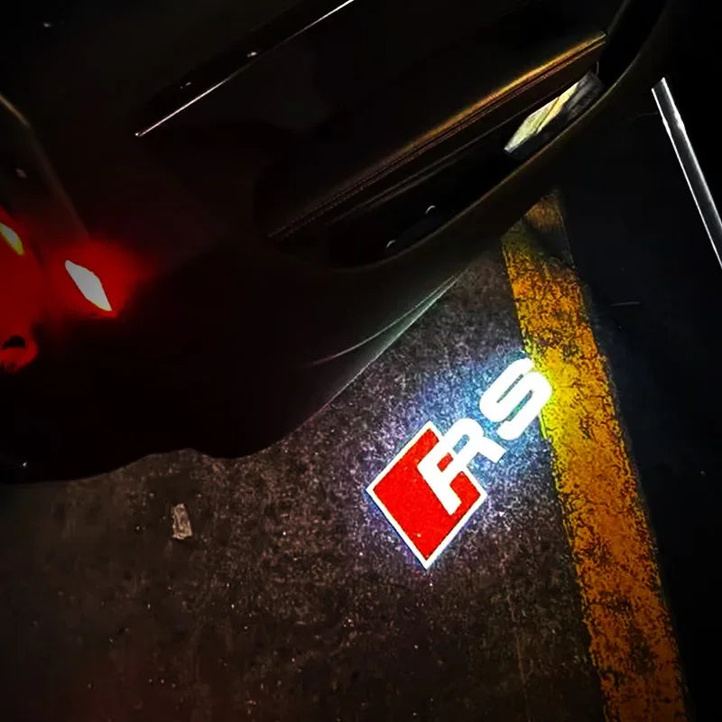 2Pcs Car Door Laser Projector LED HD Welcome Lamp For Audi S Line RS A1 A3 A4 A6 A7 Q3 Q5 Q7 RS3 RS4 RS5 S3 S4 S5 S7