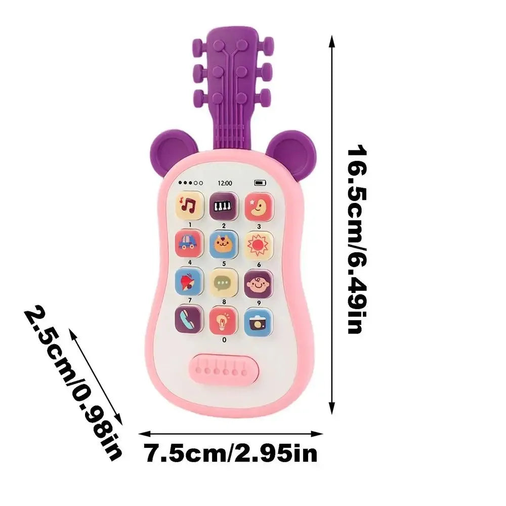 Portable Guitar Phone Toys Baby Music Sound Phones Sleep Toys Analog Phones For Kid Baby Early Education Toys For Children Gifts