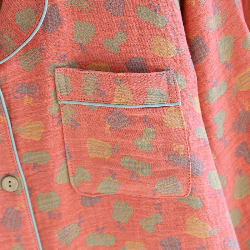 2025 New Spring and Autumn Pajama Set 100%Cotton Comfortable Long sleeved Two Piece Home Furnishings Large Size Home Furnishings