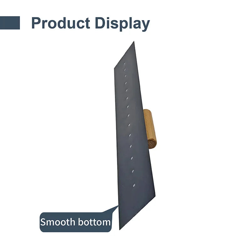 60CM Plastering Trowel Wooden Handle Blue Steel Blade Skimming Construction Putty Knife Drywall Tools Spatula for Smoothing