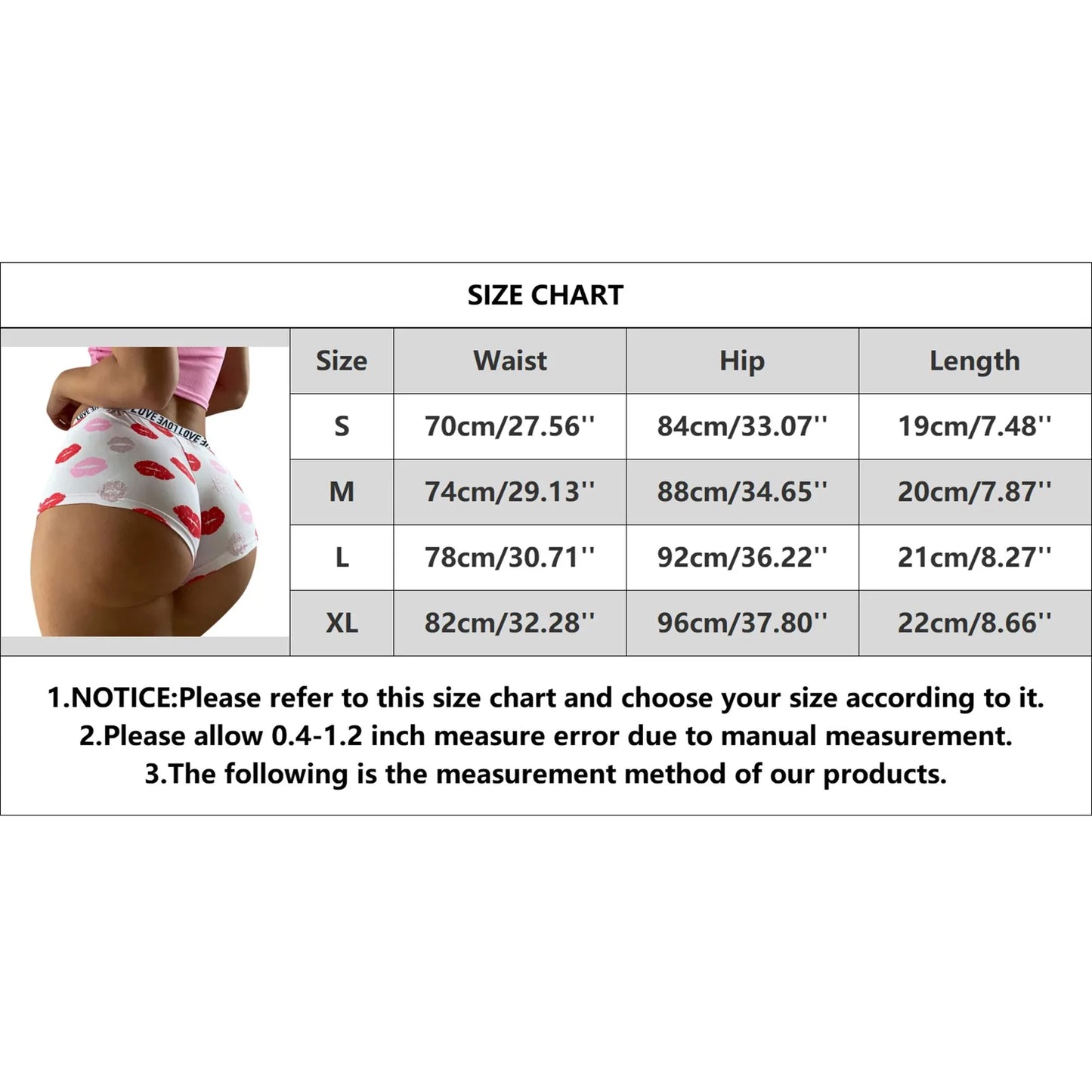 Women Love Print Sexy Boyshort High Waist Cotton Crotch Seamless Underwear For Women Hot Sexy Shaping Panties Calcinhas Sexy